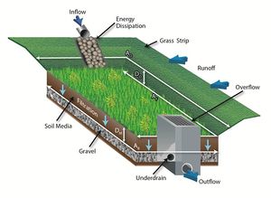 schematic showing biofiltration system