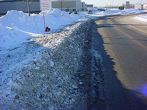 Photo example of nearby Areas of Snow Accumulation from Distribution/Plowing