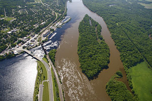 image of Miss and St Croix rivers confluence