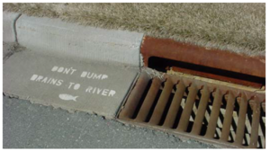 This image shows a labeled stormdrain