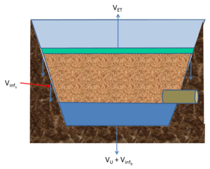 water loss mechanisms bioretention with raised underdrain