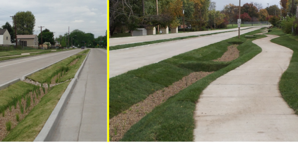 Case studies for dry swale (grass swale) - Minnesota Stormwater Manual