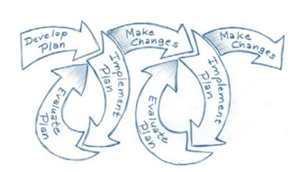 Schematic illustrating the adaptive management process