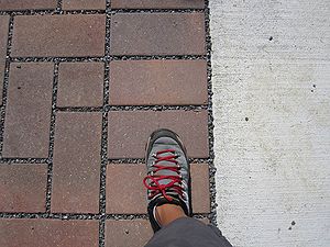 photo of permeable pavement for Light Rail project, St. Paul