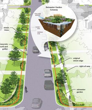 image of design showing infrastructure involved in the Living Streets project