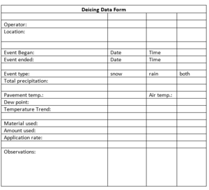 This form for deicing Data