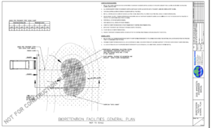 schematic showing design details for bioretention facilities general plan