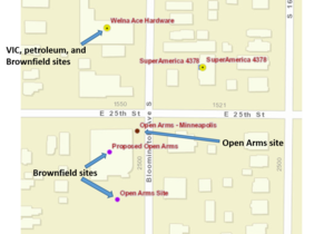 schematic of Open Arms site