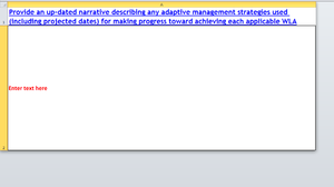 screen shot of adaptive management screen