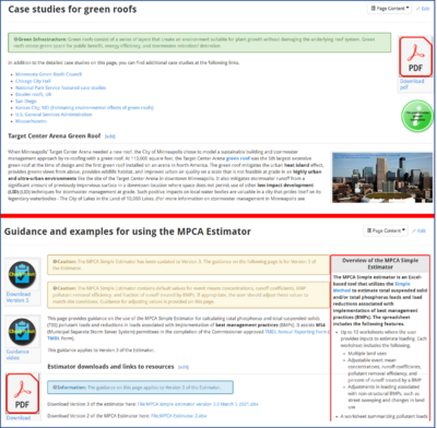 image showing difference between a page with a case study and a page showing an examples