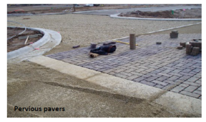 This photo shows pervious pavers