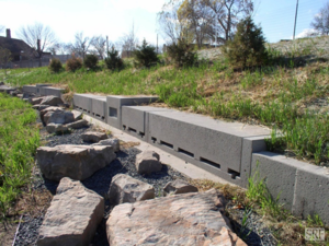 This is a photo showing Stormwater Level Spreader in Heritage Park