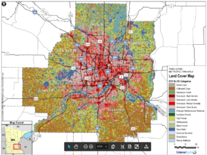 This image shows the land use in the TCMA