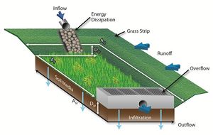 schematic showing bioinfiltration system