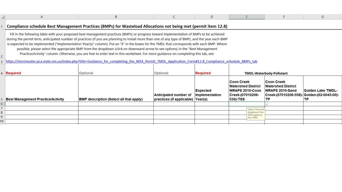 File:Compliance Schedule BMPS.jpg - Minnesota Stormwater Manual