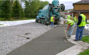 image of permeable concrete installation