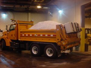 image of road salting truck
