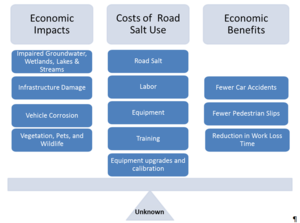 This chart shows Cost Considerations Related to Salt Use