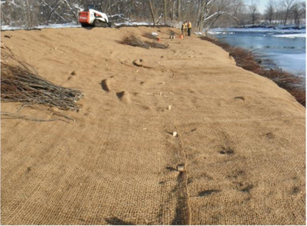 Woven 100% natural fiber erosion-control materials