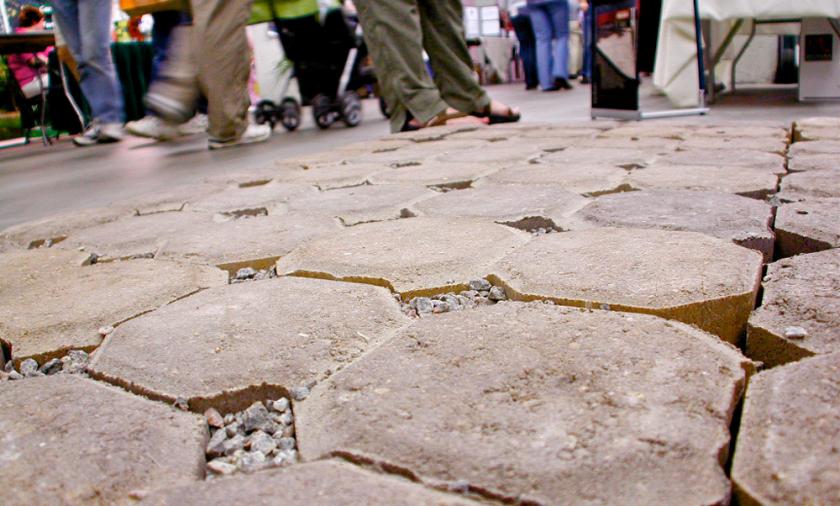 This image shows permeable pavers