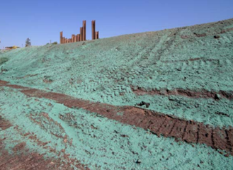 Toxic malachite green used in hydraulic erosion control