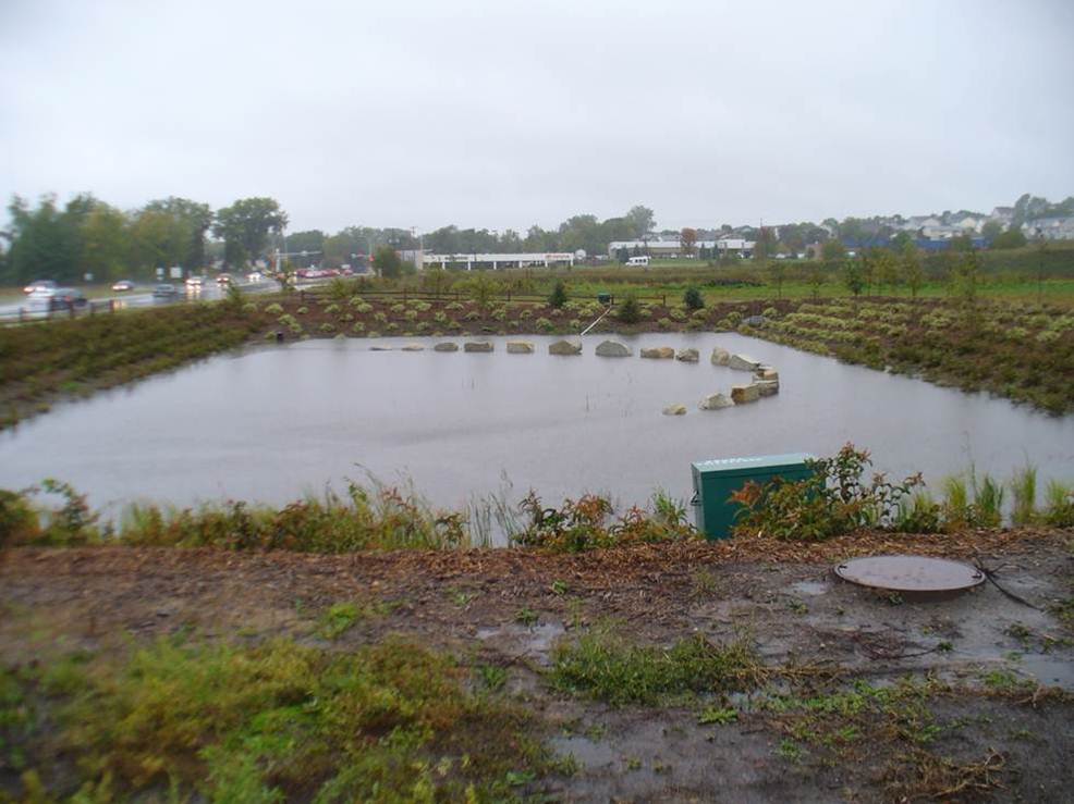 photo of an iron ehanced sand filter basin